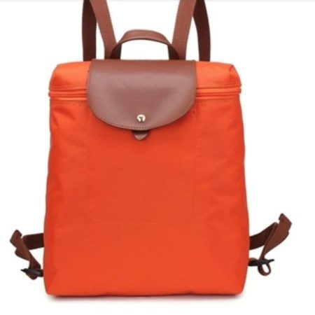 vinyl backpack orange