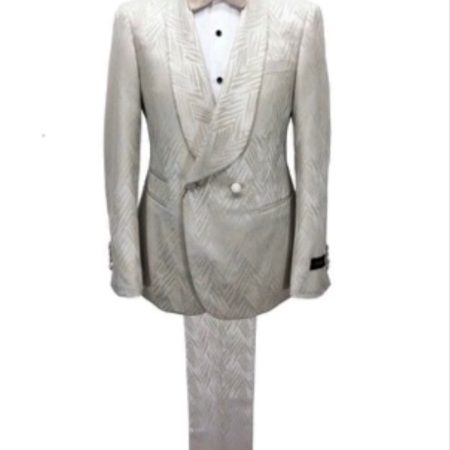 Champagne Shawl Lapel Double Breasted Suit